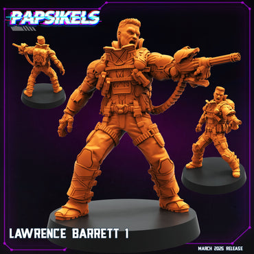 3D Printed Papsikels Lawrence Barrette MARCH 2025 CYBERPUNK 28mm 32mm (Online Only)