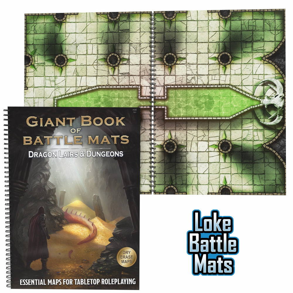Giant Book of Battle Mats: Dragon Lairs & Dungeons (ONLINE ORDER ONLY)