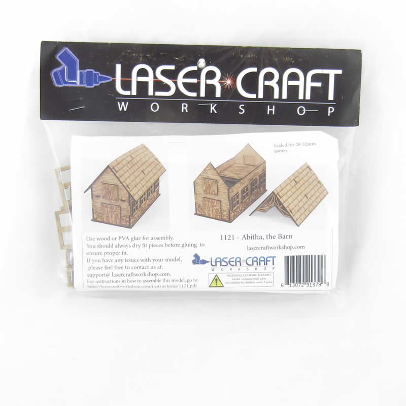 LCW1121 Abitha the Barn 28mm Scale Miniature Terrain Laser Craft Workshop (ONLINE ORDER ONLY)
