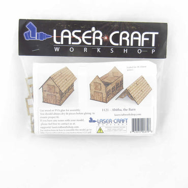 LCW1121 Abitha the Barn 28mm Scale Miniature Terrain Laser Craft Workshop (ONLINE ORDER ONLY)