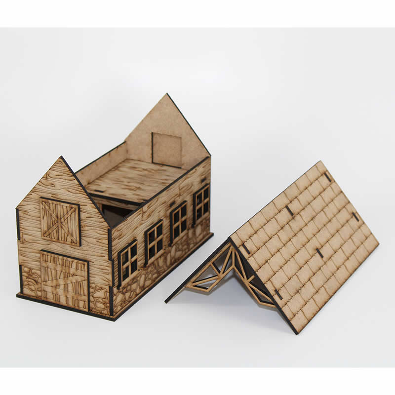 LCW1121 Abitha the Barn 28mm Scale Miniature Terrain Laser Craft Workshop (ONLINE ORDER ONLY)