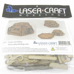 LCW1307 Pillbox Building 28mm Scale Miniature Terrain Laser Craft (ONLINE ORDER ONLY)