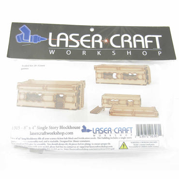LCW1315 Single Story Building 8 x 4 Inch Blockhouse 28mm Scale Miniature Terrain (ONLINE ORDER ONLY)