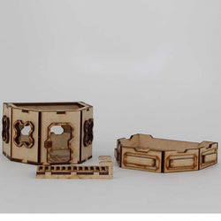 LCW1320 Hex Single Story Blockhouse 28mm Scale Miniature Terrain Laser Craft (ONLINE ORDER ONLY)