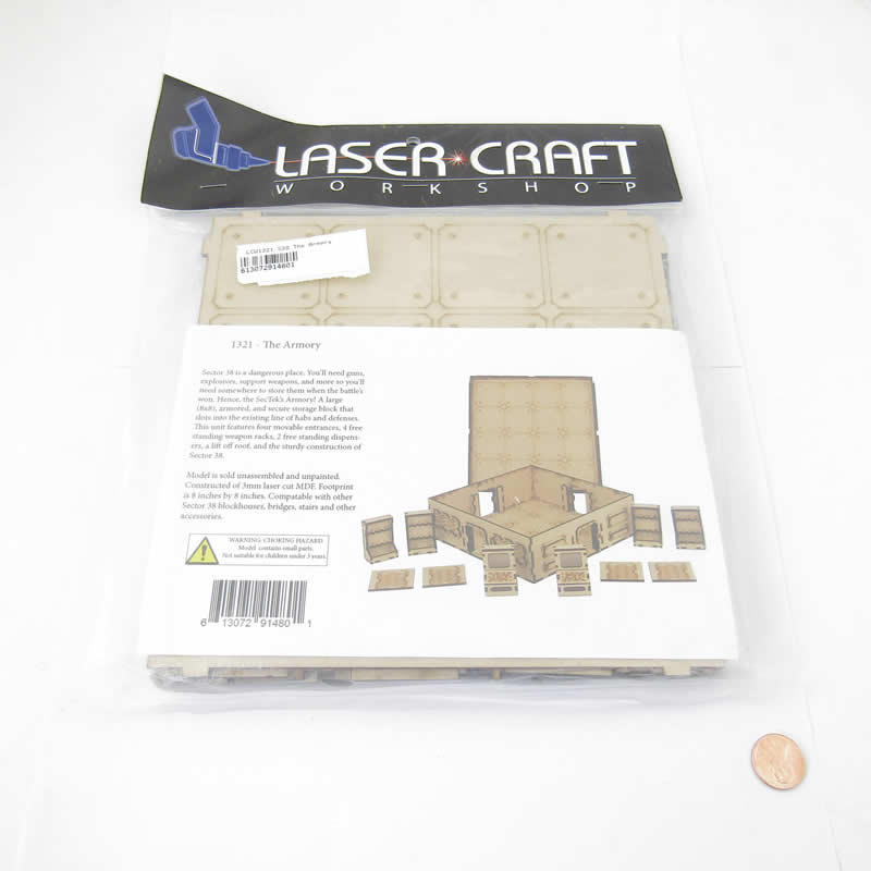 LCW1321 The Armory 8 x 8 Fortified Terrain Building Laser Craft (ONLINE ORDER ONLY)