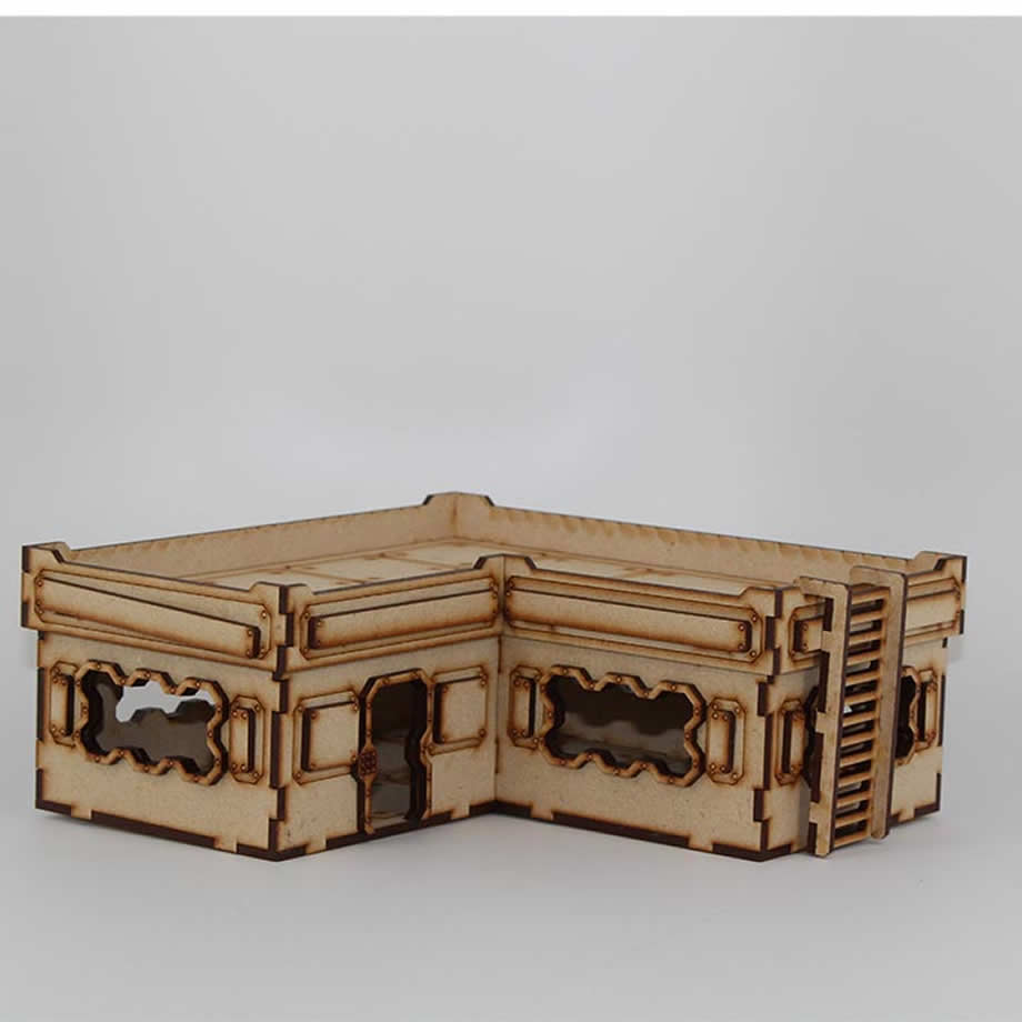 LCW1325 8in L Single Story Blockhouse 28mm Scale Miniature Terrain Laser Craft (ONLINE ORDER ONLY)
