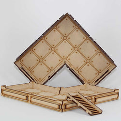 LCW1325 8in L Single Story Blockhouse 28mm Scale Miniature Terrain Laser Craft (ONLINE ORDER ONLY)