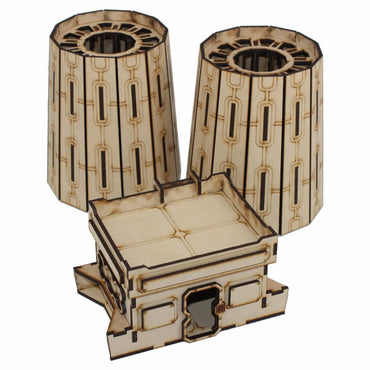 LCW1331 Nuclear Plant Cooling Towers 28mm Scale Miniature Terrain Laser Craft (ONLINE ORDER ONLY)