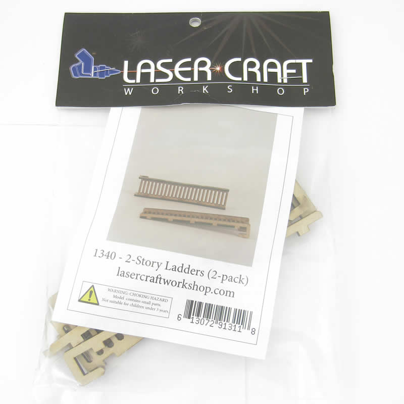 LCW1340 2 Story Ladders Pack of 2 28mm Scale Miniature Terrain Laser Craft (ONLINE ORDER ONLY)