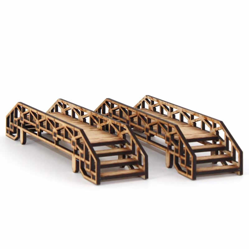 LCW1380 Scaffolding Bridges Pack of 2 28mm Scale Miniature Terrain Laser Craft (ONLINE ORDER ONLY)