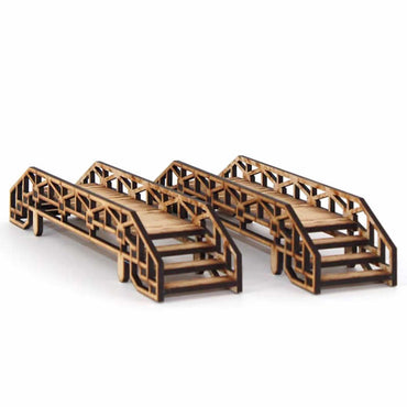 LCW1380 Scaffolding Bridges Pack of 2 28mm Scale Miniature Terrain Laser Craft (ONLINE ORDER ONLY)