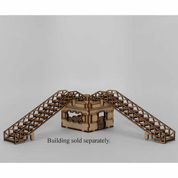 LCW1385 Scaffolding Stairs Pack of 2 28mm Scale Miniature Terrain Laser Craft (ONLINE ORDER ONLY)