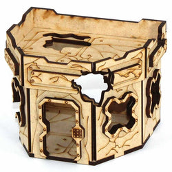 LCW1420 4 X 4 In Ruined Hex Hab 28mm Scale Miniature Terrain Laser Craft (ONLINE ORDER ONLY)