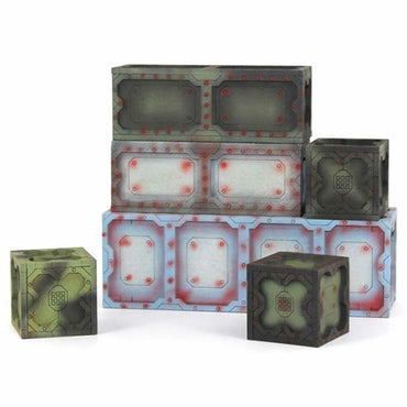 LCW1615 Battlefield Space Crates Set of 6 28mm Scale Miniature Terrain (ONLINE ORDER ONLY)