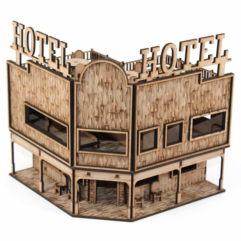 LCW2115 Old West Hotel 28mm Scale Miniature Terrain Building Laser Craft (ONLINE ORDER ONLY)