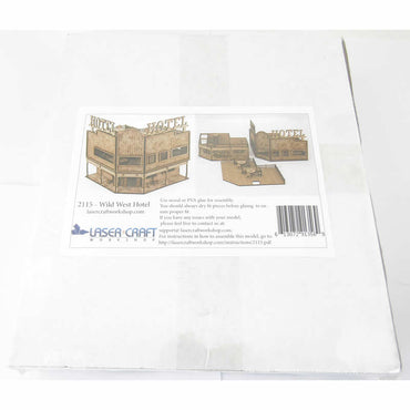 LCW2115 Old West Hotel 28mm Scale Miniature Terrain Building Laser Craft (ONLINE ORDER ONLY)