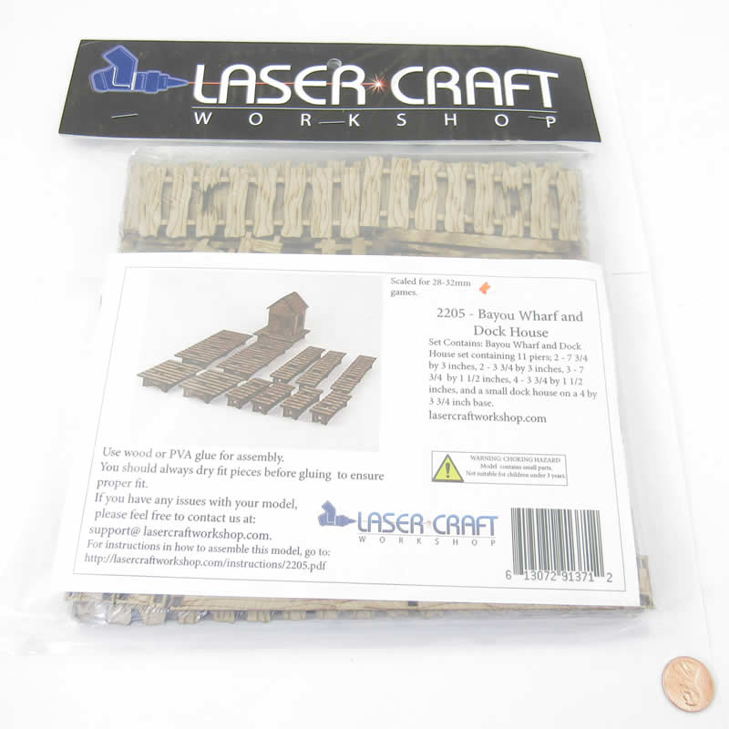 LCW2205 Bayou Wharf And Dock House 28mm MiniatureTerrain Laser Craft (ONLINE ORDER ONLY)