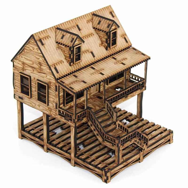 LCW2210 The High House Building 28mm Scale Miniature Terrain Laser Craft (ONLINE ORDER ONLY)