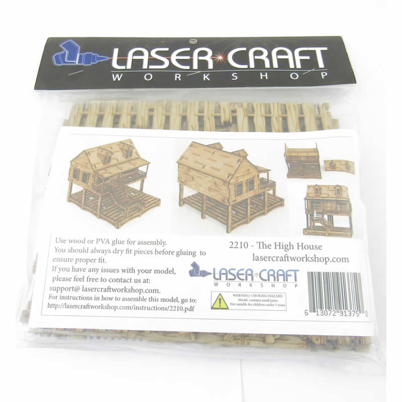 LCW2210 The High House Building 28mm Scale Miniature Terrain Laser Craft (ONLINE ORDER ONLY)
