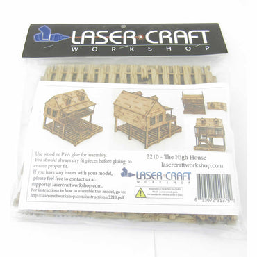 LCW2210 The High House Building 28mm Scale Miniature Terrain Laser Craft (ONLINE ORDER ONLY)