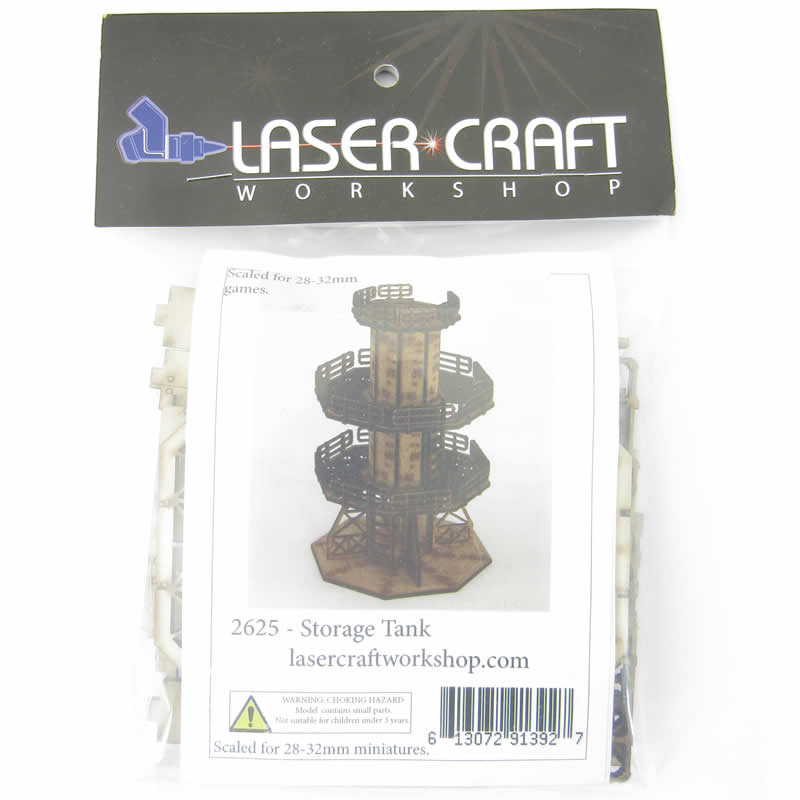 LCW2625 Heavy Industry Elevated Storage Tank 28mm Scale Miniature Terrain (ONLINE ORDER ONLY)