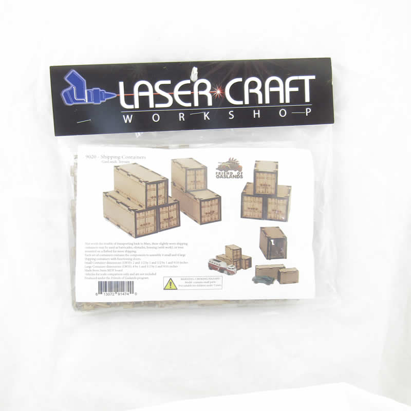 LCW9020 Gaslands Sea Containers 28mm Scale Miniature Terrain Laser Craft (ONLINE ORDER ONLY)