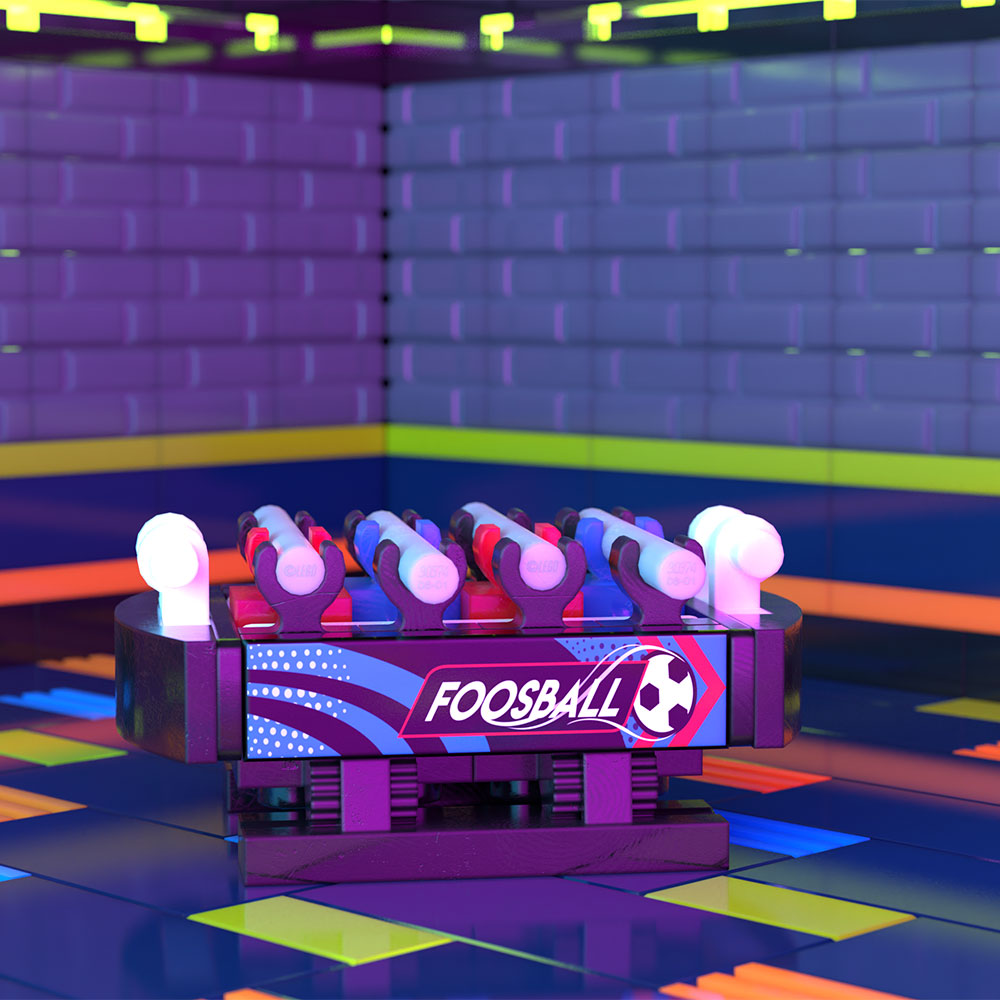 Foosball Table B3 Customs Arcade Building made using LEGO parts (Online Order Only)