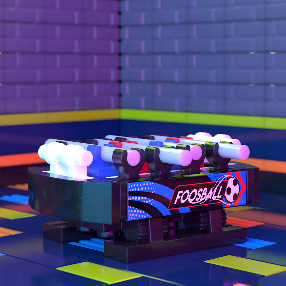 Foosball Table B3 Customs Arcade Building made using LEGO parts (Online Order Only)