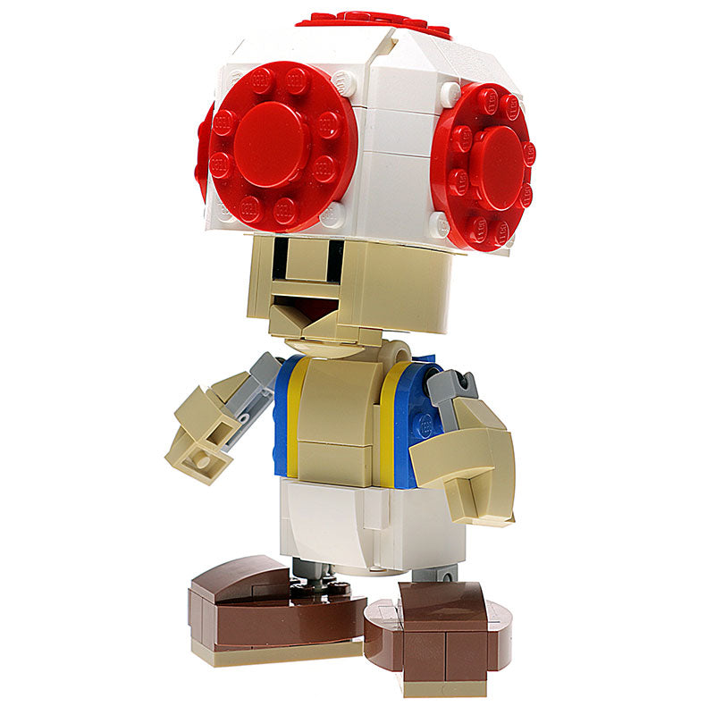 Custom Super Mushroom Head Figure made using LEGO parts - B3 Customs (Online Order Only)