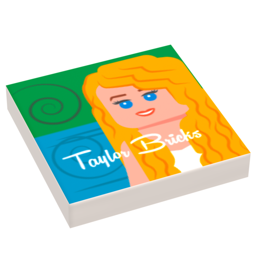 Taylor Bricks 2006 Music Album Cover (2x2 Tile) made using LEGO part - B3 Customs (Online Order Only)