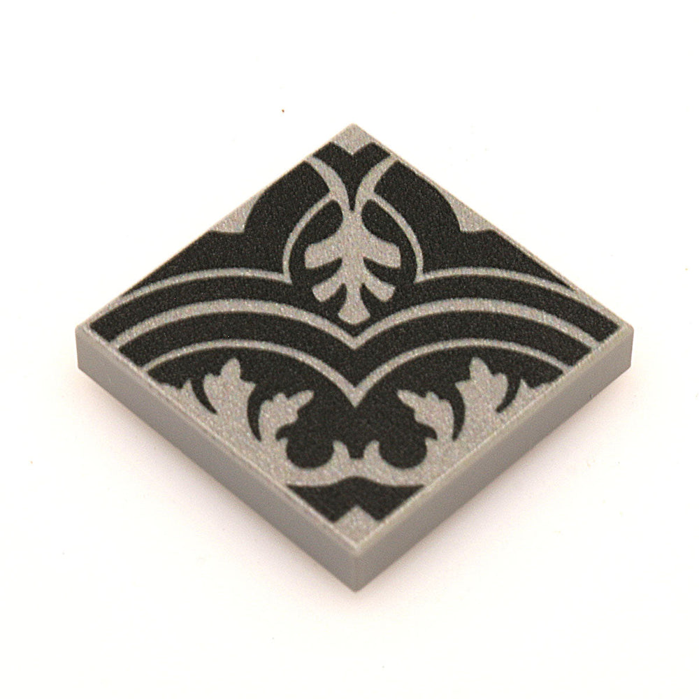 Twenties Classic Encaustic Flooring, 2x2 Tiles (Pack of 20) made using LEGO parts - B3 Customs (Online Order Only)