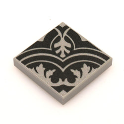 Twenties Classic Encaustic Flooring, 2x2 Tiles (Pack of 20) made using LEGO parts - B3 Customs (Online Order Only)