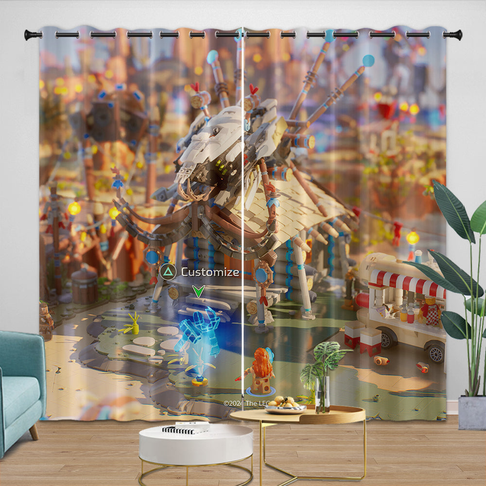 LEGO Horizon Adventures Curtains Blackout Window Drapes Room Decoration (Online Order Only)