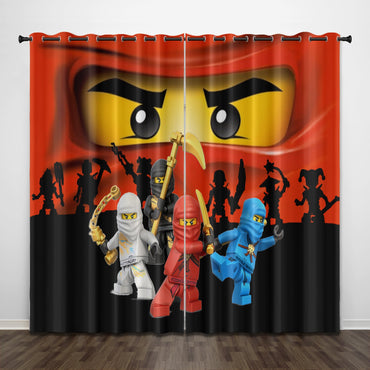LEGO Ninjago Curtains Pattern Blackout Window Drapes (Online Order Only)