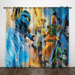 LEGO Ninjago Curtains Pattern Blackout Window Drapes (Online Order Only)