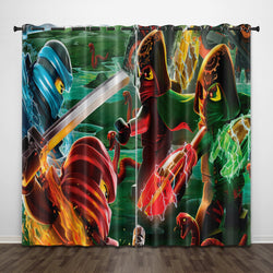 LEGO Ninjago Curtains Pattern Blackout Window Drapes (Online Order Only)