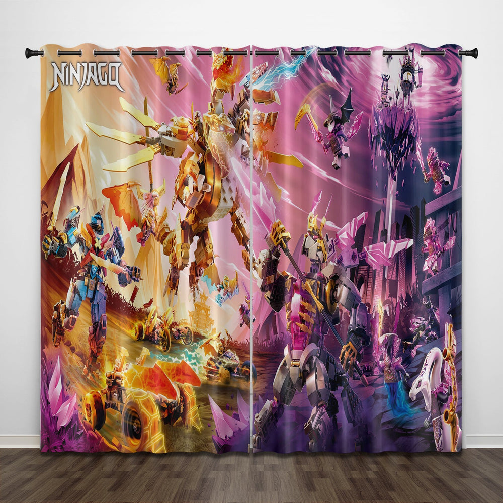 LEGO Ninjago Curtains Pattern Blackout Window Drapes (Online Order Only)