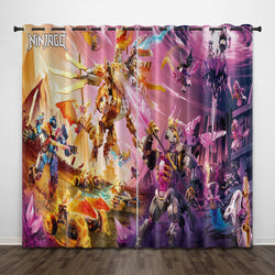 LEGO Ninjago Curtains Pattern Blackout Window Drapes (Online Order Only)