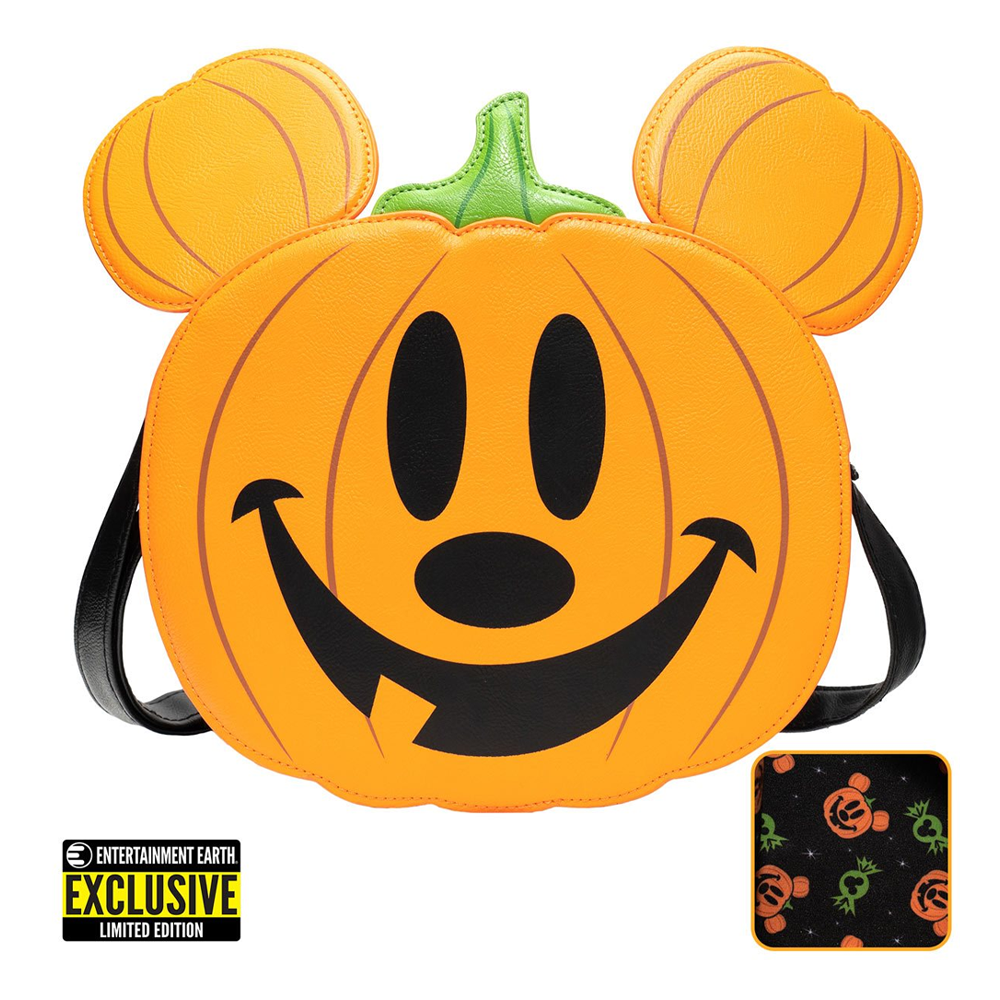Loungefly: Disney - Mickey Mouse Jack-O-Lantern Crossbody Bag Entertainment Earth Exclusive (ONLINE ORDER ONLY)