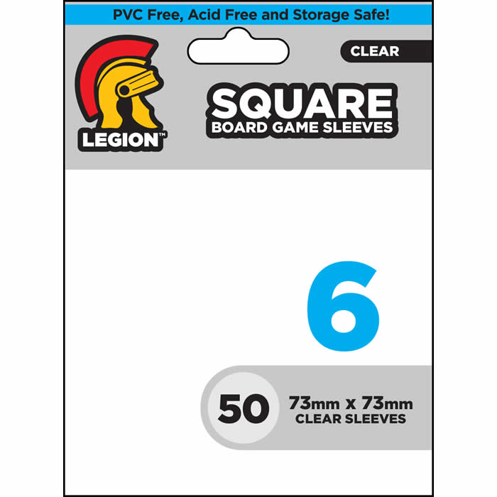 LGNBGSSQ6 Square Clear Boardgame Sleeves 73mm X 73mm (ONLINE ORDER ONLY)