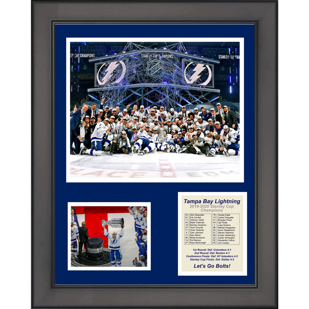 Framed Tampa Bay Lightning 2019 Stanley Cup Champions 11"x14" Three Photo Collage (ONLINE ORDER ONLY)
