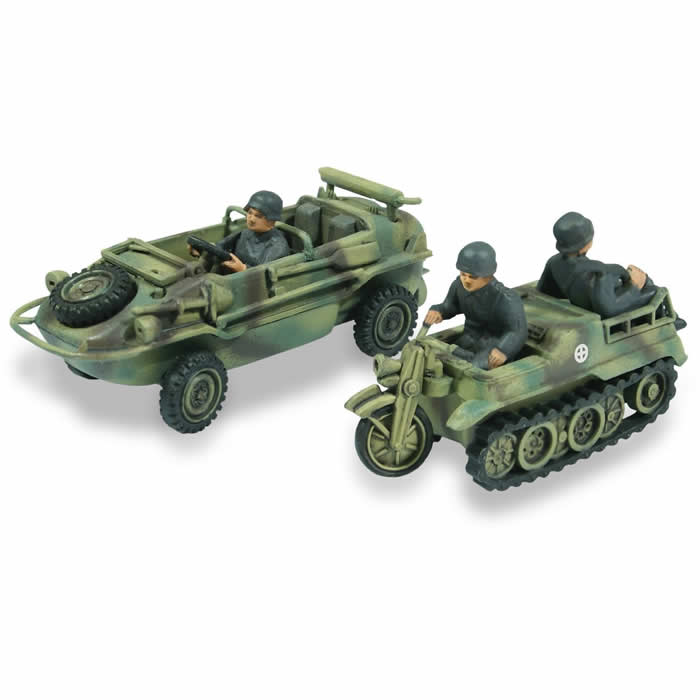 LIN76084 Swimmwagen and Kettenrad 1/72 Scale Plastic Model Kit Lindberg (ONLINE ORDER ONLY)