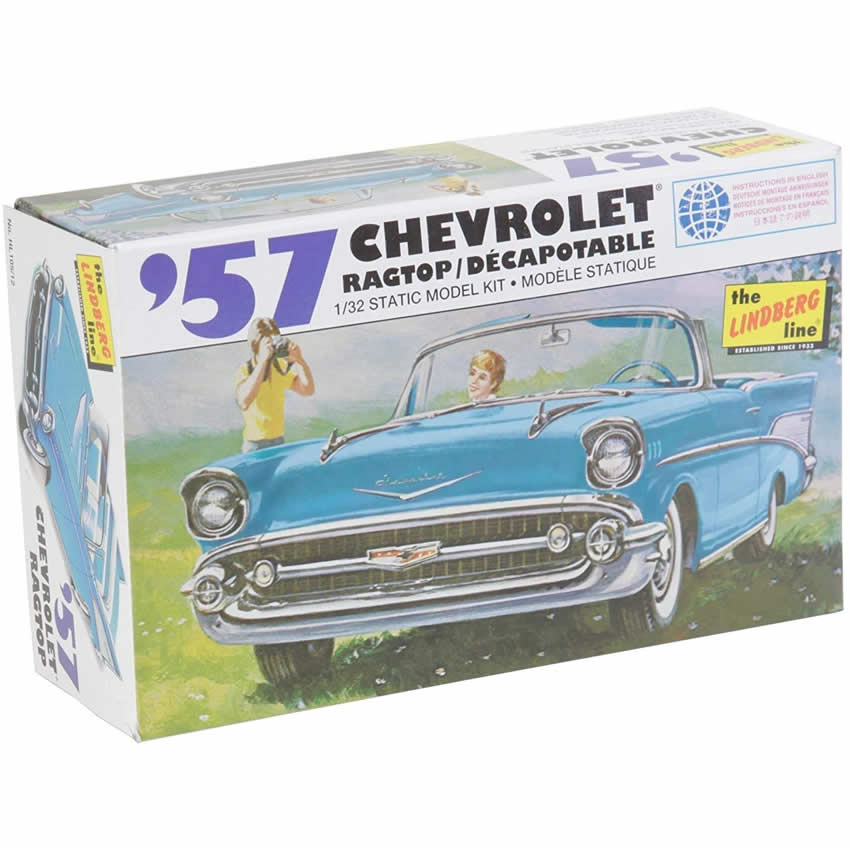 LINHL10512 1957 Chevy Ragtop 1/32 Scale Plastic Model Kit Lindberg (ONLINE ORDER ONLY)