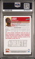 Graded 2003 Topps LeBron James #221 Rookie RC Basketball Card PSA 8 NM-MT (ONLINE ORDER ONLY)