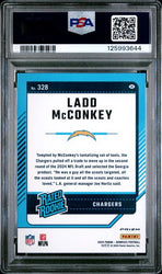 Graded 2024 Panini Donruss Ladd McConkey #328 Optic Preview Red & Green Rookie RC Football Card PSA 10 Gem Mint (ONLINE ORDER ONLY)