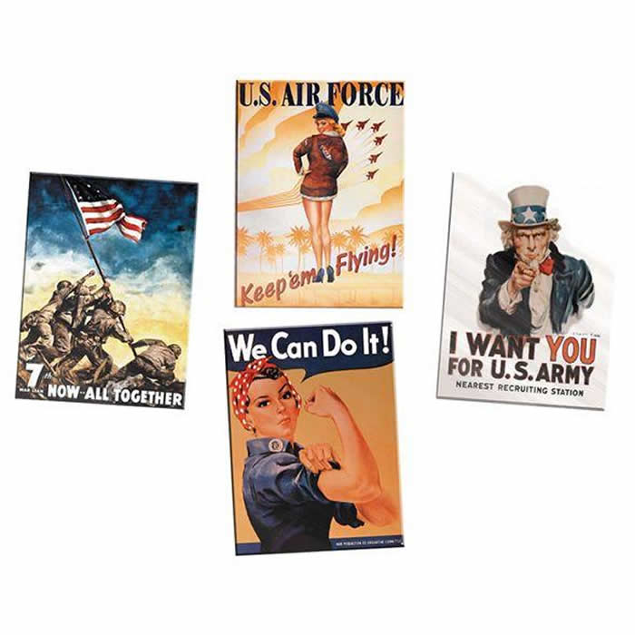 LNL22482 WWII Vintage Tin Sign Replicas Lionel (ONLINE ORDER ONLY)