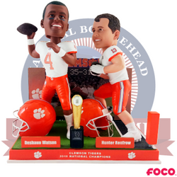 Deshaun Watson to Hunter Renfrow Clemson Tigers National Championship Game Bobblehead (ONLINE ORDER ONLY)