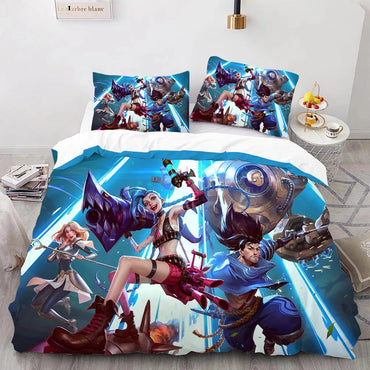 LOL Arcane Season 2 Bedding Set Pattern Quilt Cover Without Filler (Online Order Only)