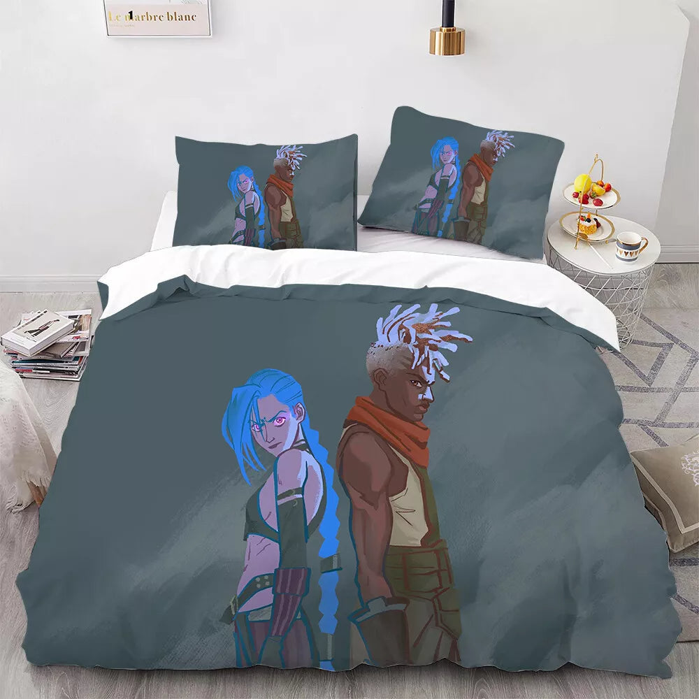 LOL Arcane Season 2 Bedding Set Pattern Quilt Cover Without Filler (Online Order Only)