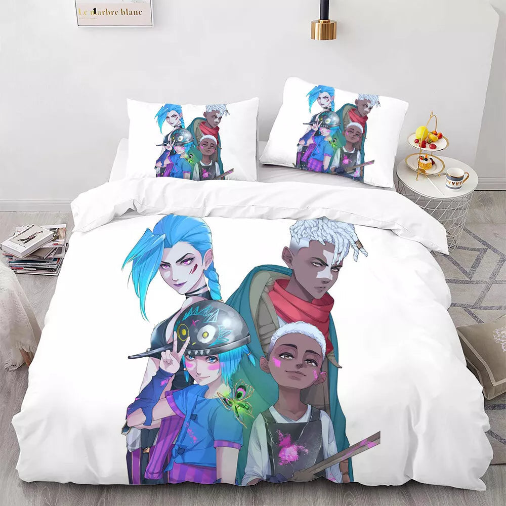 LOL Arcane Season 2 Bedding Set Pattern Quilt Cover Without Filler (Online Order Only)